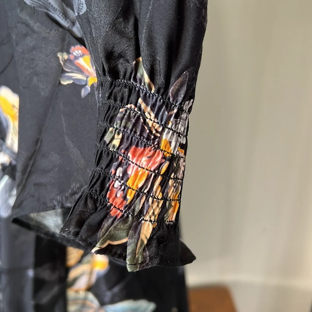 Allsaints Demi Lilly Floral Satin Mini Dress - Picture 5 of 13